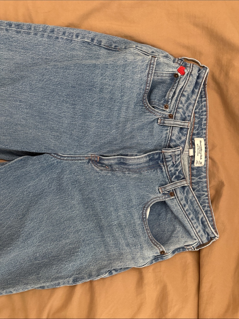 Abercrombie & Fitch Light Blue High-Rise Straight Jeans
